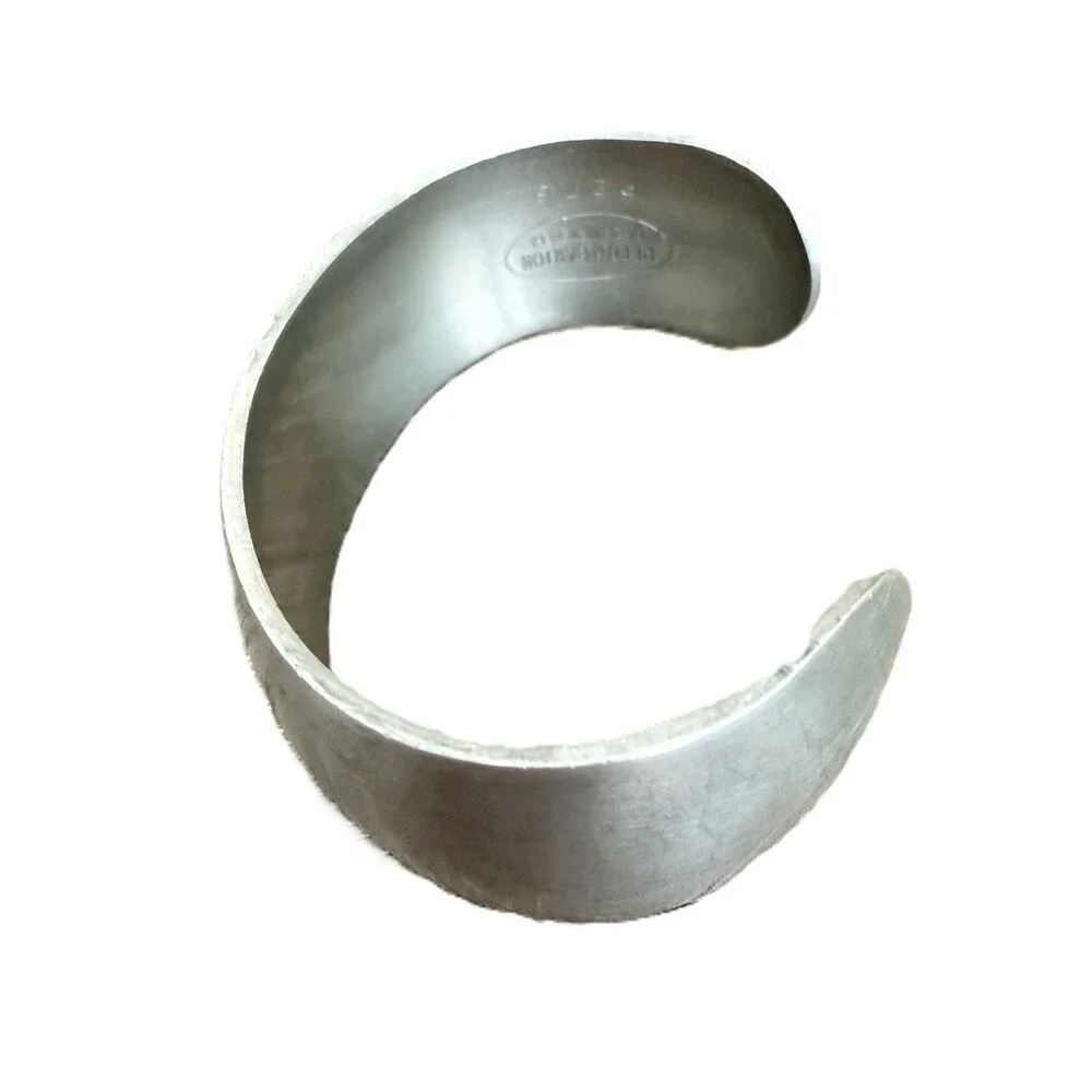 Vintage Reed & Barton Pewter P276 Wide Cuff Bracelet Silver Tone 1970s Vintage